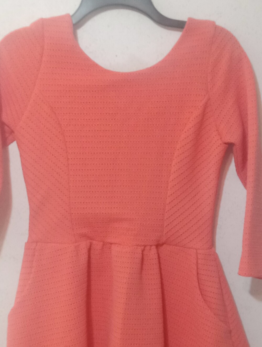 miami Coral Knit Long-Sleeve Casual Dress